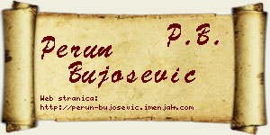 Perun Bujošević vizit kartica